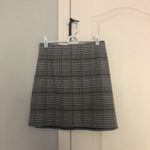 H&M Divided Plaid Stretch Mini Pencil Skirt